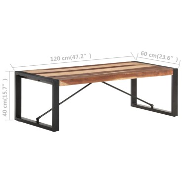 vidaXL Τραπεζάκι Σαλονιού 120x60x40cm από Μασίφ Ξύλο 1 τεμ.