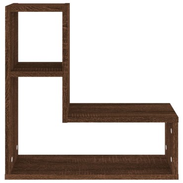vidaXL Ραφιέρες Τοίχου 2 τεμ. Καφέ Δρυς 50x15x50cm Επεξεργασμένο Ξύλο