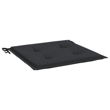 vidaXL Μαξιλάρια Καρέκλας Κήπου 2 τεμ. Μαύρα 40x40x4cm Υφασμάτινα