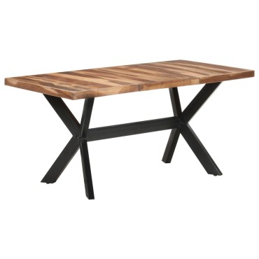 vidaXL Τραπεζαρία 160x80x75cm Μασίφ Ξύλο & Μελί Φινίρισμα 1 τεμ.