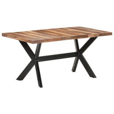 vidaXL Τραπεζαρία 160x80x75cm Μασίφ Ξύλο & Μελί Φινίρισμα 1 τεμ.