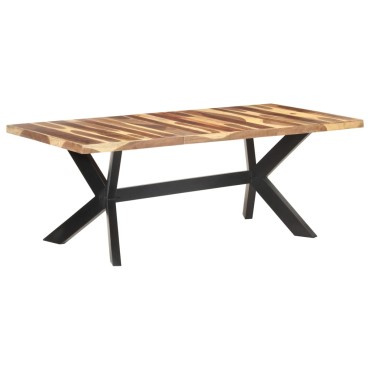 vidaXL Τραπεζαρία 200x100x75cm Μασίφ Ξύλο & Μελί Φινίρισμα 1 τεμ.
