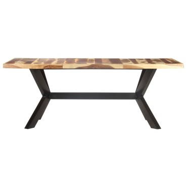 vidaXL Τραπεζαρία 200x100x75cm Μασίφ Ξύλο & Μελί Φινίρισμα 1 τεμ.