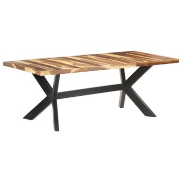 vidaXL Τραπεζαρία 200x100x75cm Μασίφ Ξύλο & Μελί Φινίρισμα 1 τεμ.