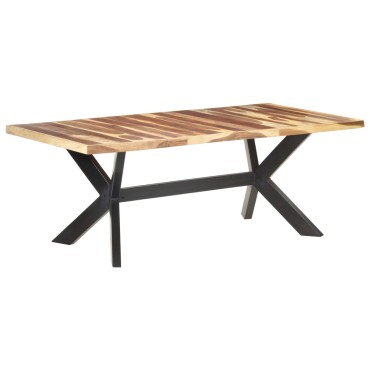 vidaXL Τραπεζαρία 200x100x75cm Μασίφ Ξύλο & Μελί Φινίρισμα 1 τεμ.