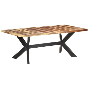 vidaXL Τραπεζαρία 200x100x75cm Μασίφ Ξύλο & Μελί Φινίρισμα 1 τεμ.