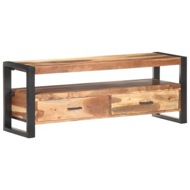 vidaXL Έπιπλο Τηλεόρασης 120x35x45cm Μασίφ Ξύλο με Φινίρισμα Sheesham
