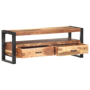 vidaXL Έπιπλο Τηλεόρασης 120x35x45cm Μασίφ Ξύλο με Φινίρισμα Sheesham
