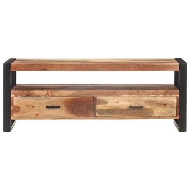 vidaXL Έπιπλο Τηλεόρασης 120x35x45cm Μασίφ Ξύλο με Φινίρισμα Sheesham
