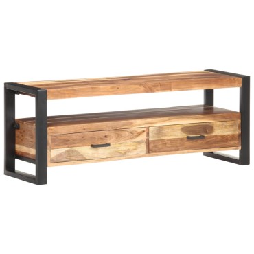 vidaXL Έπιπλο Τηλεόρασης 120x35x45cm Μασίφ Ξύλο με Φινίρισμα Sheesham