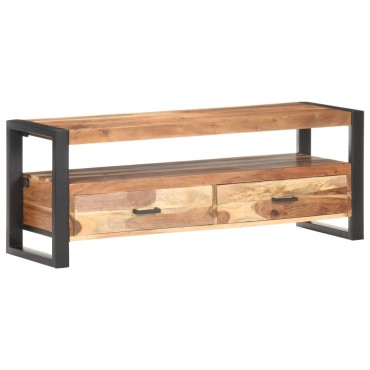 vidaXL Έπιπλο Τηλεόρασης 120x35x45cm Μασίφ Ξύλο με Φινίρισμα Sheesham