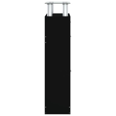 vidaXL Παπουτσοθήκη Μαύρη 63x24x104cm από Επεξεργασμένο Ξύλο