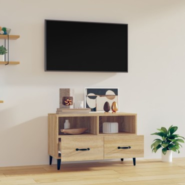 vidaXL Έπιπλο Τηλεόρασης Sonoma Δρυς 80x36x50cm Επεξεργασμένο Ξύλο