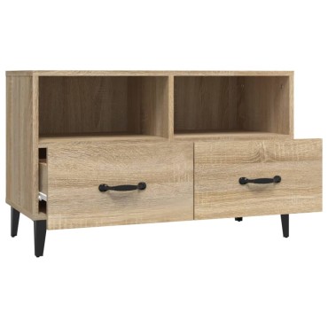 vidaXL Έπιπλο Τηλεόρασης Sonoma Δρυς 80x36x50cm Επεξεργασμένο Ξύλο