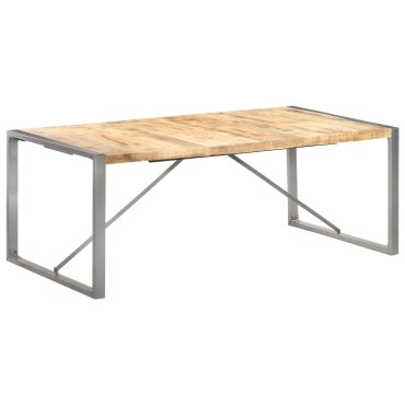 vidaXL Τραπεζαρία 200x100x75cm από Μασίφ Ακατέργαστο Ξύλο Μάνγκο 1 τεμ.
