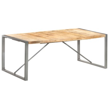 vidaXL Τραπεζαρία 200x100x75cm από Μασίφ Ακατέργαστο Ξύλο Μάνγκο 1 τεμ.