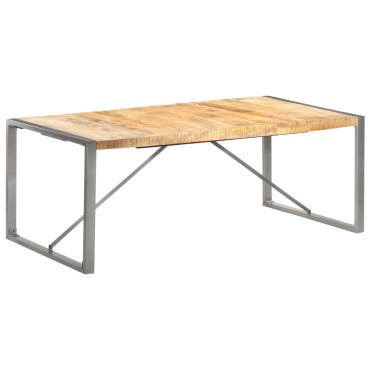 vidaXL Τραπεζαρία 200x100x75cm από Μασίφ Ακατέργαστο Ξύλο Μάνγκο 1 τεμ.