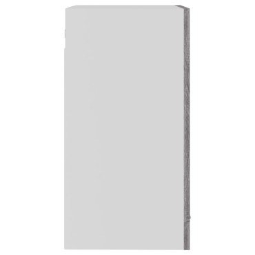 vidaXL Κρεμαστό Ντουλάπι Γυάλινο Lyon Γκρι Sonoma 40x31x60cm 1 τεμ.