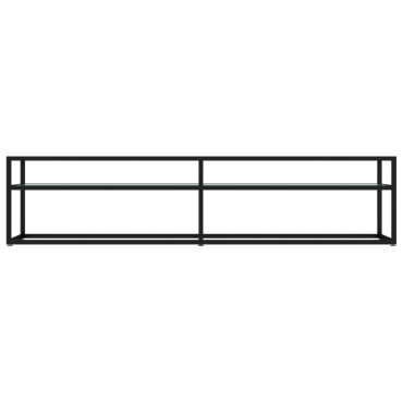 vidaXL Έπιπλο Τηλεόρασης Λευκό Όψη Μαρμάρου 180x40x40,5cm Ψημένο Γυαλί