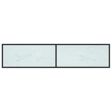 vidaXL Έπιπλο Τηλεόρασης Λευκό Όψη Μαρμάρου 180x40x40,5cm Ψημένο Γυαλί