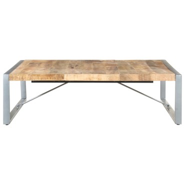 vidaXL Τραπεζάκι Σαλονιού 140x140x40cm Ακατέργαστο Ξύλο Μάνγκο 1 τεμ.
