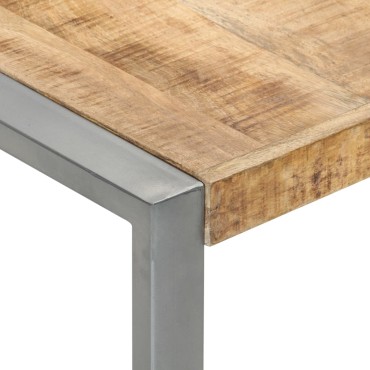 vidaXL Τραπεζάκι Σαλονιού 140x140x40cm Ακατέργαστο Ξύλο Μάνγκο 1 τεμ.