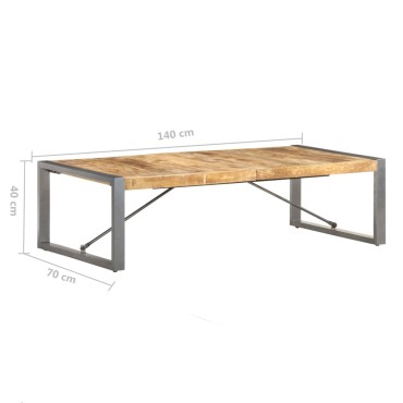 vidaXL Τραπεζάκι Σαλονιού 140x70x40cm Ακατέργαστο Ξύλο Μάνγκο 1 τεμ.