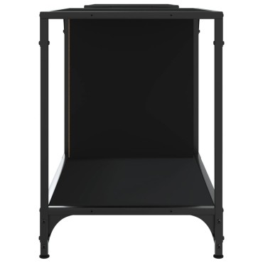 vidaXL Έπιπλο Τηλεόρασης Μαύρο 203x37x50cm από Επεξεργασμένο Ξύλο