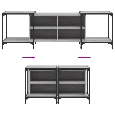 vidaXL Έπιπλο Τηλεόρασης Γκρι Sonoma 153x37x50cm Επεξεργ. Ξύλο