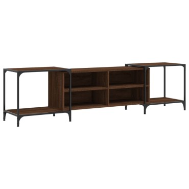 vidaXL Έπιπλο Τηλεόρασης Καφέ Δρυς 203x37x50cm από Επεξεργ. Ξύλο