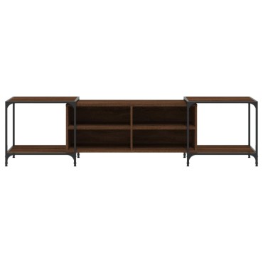 vidaXL Έπιπλο Τηλεόρασης Καφέ Δρυς 203x37x50cm από Επεξεργ. Ξύλο