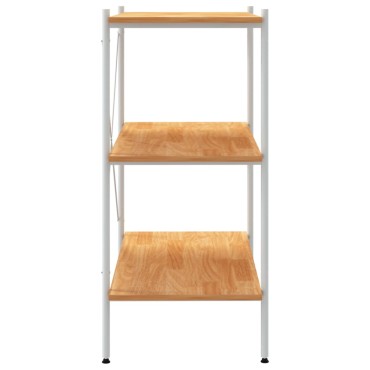 vidaXL Ραφιέρα 3 Επιπέδων Λευκή και Δρυς 80x40x92cm 1 τεμ.