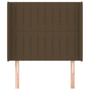 vidaXL Κεφαλάρι με Πτερύγια Σκούρο Καφέ 103x16x118/128cm Υφασμάτινο 1 τεμ.