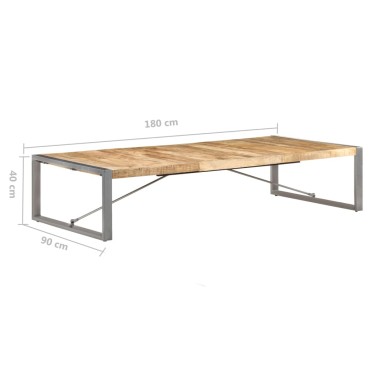 vidaXL Τραπεζάκι Σαλονιού 180x90x40cm Ακατέργαστο Ξύλο Μάνγκο 1 τεμ.