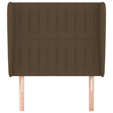 vidaXL Κεφαλάρι με Πτερύγια Σκούρο Καφέ 103x23x118/128cm Υφασμάτινο 1 τεμ.
