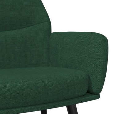vidaXL Πολυθρόνα Relax Σκούρο Πράσινο Υφασμάτινη 70x77x94cm 1 τεμ.