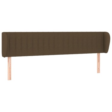 vidaXL Κεφαλάρι με Πτερύγια Σκούρο Καφέ 203x23x78/88cm Υφασμάτινο 1 τεμ.