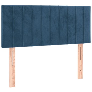 vidaXL Κρεβάτι Boxspring με Στρώμα Σκούρο Μπλε 80 x 200 εκ. Βελούδινο