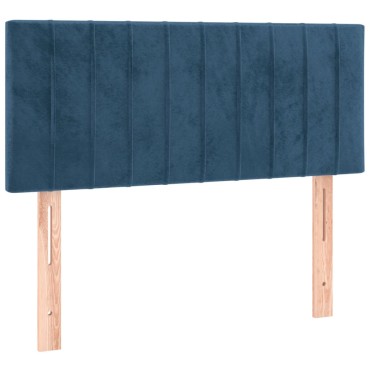 vidaXL Κρεβάτι Boxspring με Στρώμα Σκούρο Μπλε 80 x 200 εκ. Βελούδινο