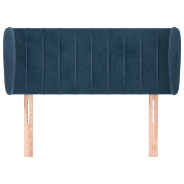 vidaXL Κεφαλάρι με Πτερύγια Σκούρο Μπλε 83x23x78/88cm Βελούδινο 1 τεμ.