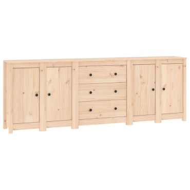 vidaXL Συρταριέρα 230x35x80cm από Μασίφ Ξύλο Πεύκου 1 τεμ.