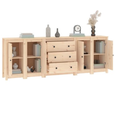 vidaXL Συρταριέρα 230x35x80cm από Μασίφ Ξύλο Πεύκου 1 τεμ.