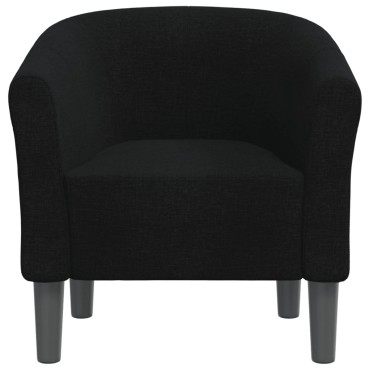 vidaXL Πολυθρόνα Μπάρελ Μαύρη Υφασμάτινη 46,5x45cm 1 τεμ.