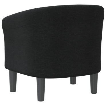 vidaXL Πολυθρόνα Μπάρελ Μαύρη Υφασμάτινη 46,5x45cm 1 τεμ.