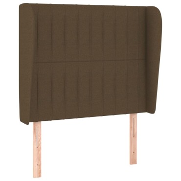 vidaXL Κεφαλάρι με Πτερύγια Σκούρο Καφέ 83x23x118/128cm Υφασμάτινο 1 τεμ.