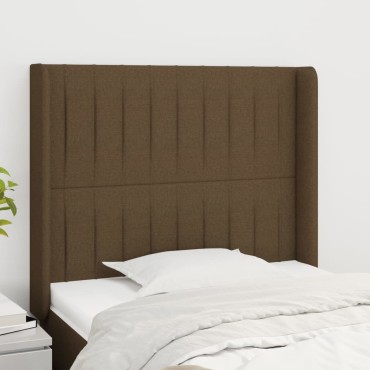 vidaXL Κεφαλάρι με Πτερύγια Σκούρο Καφέ 83x16x118/128cm Υφασμάτινο 1 τεμ.