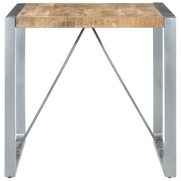 vidaXL Τραπεζαρία 80x80x75cm από Ακατέργαστο Ξύλο Μάνγκο 1 τεμ.