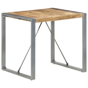 vidaXL Τραπεζαρία 80x80x75cm από Ακατέργαστο Ξύλο Μάνγκο 1 τεμ.