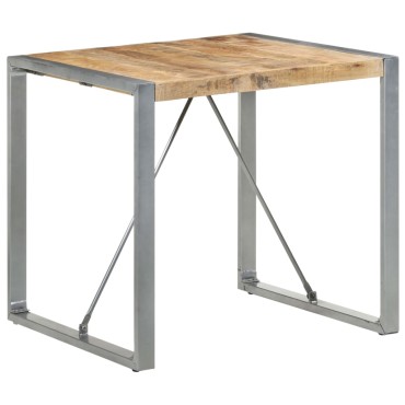 vidaXL Τραπεζαρία 80x80x75cm από Ακατέργαστο Ξύλο Μάνγκο 1 τεμ.