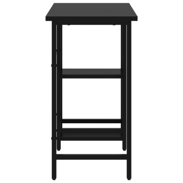 vidaXL Γραφείο Υπολογιστή Μαύρο 80x40x72cm από MDF και Μέταλλο 1 τεμ.